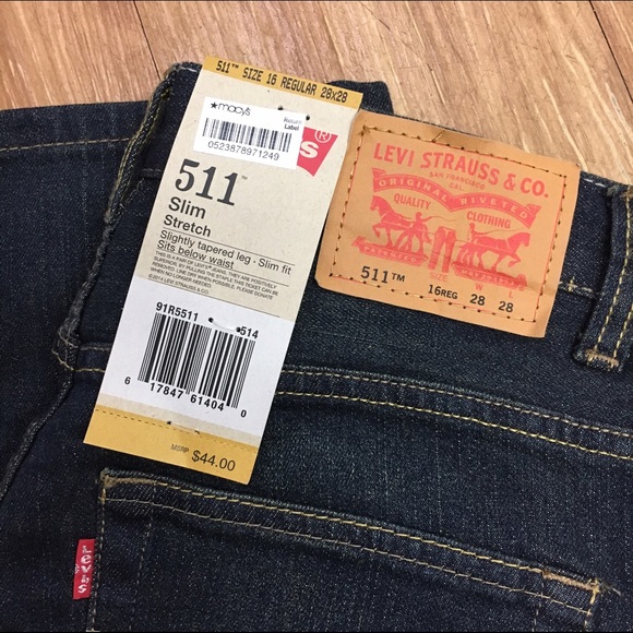 Levi's 511 Slim Stretch Jeans NEW NWT Boys 16 - Picture 2 of 4