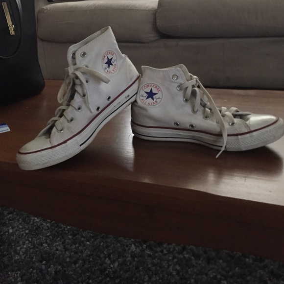 Converse Shoes - White high top converse