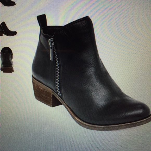 Lucky brand black booties, barley worn
