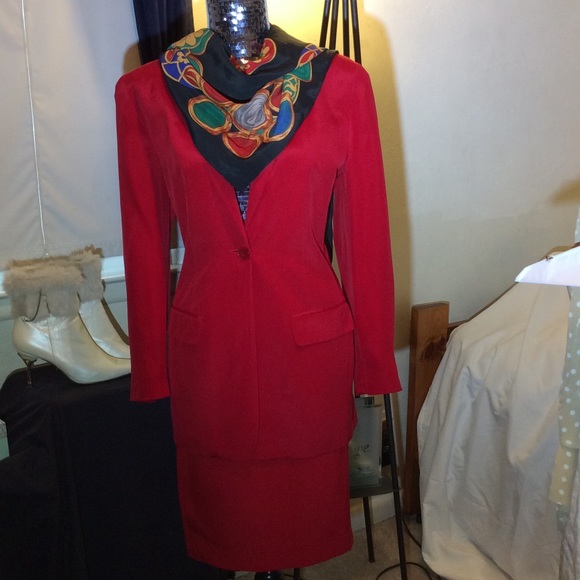 Women's red  two piece suit