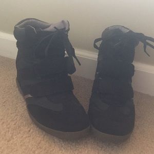 High top wedge sneakers