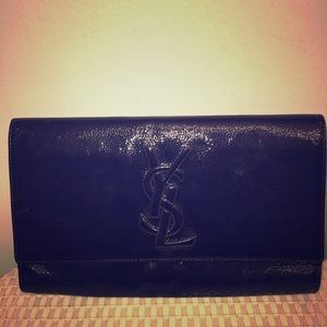 YSL midnight navy blue Belle Du Jour clutch