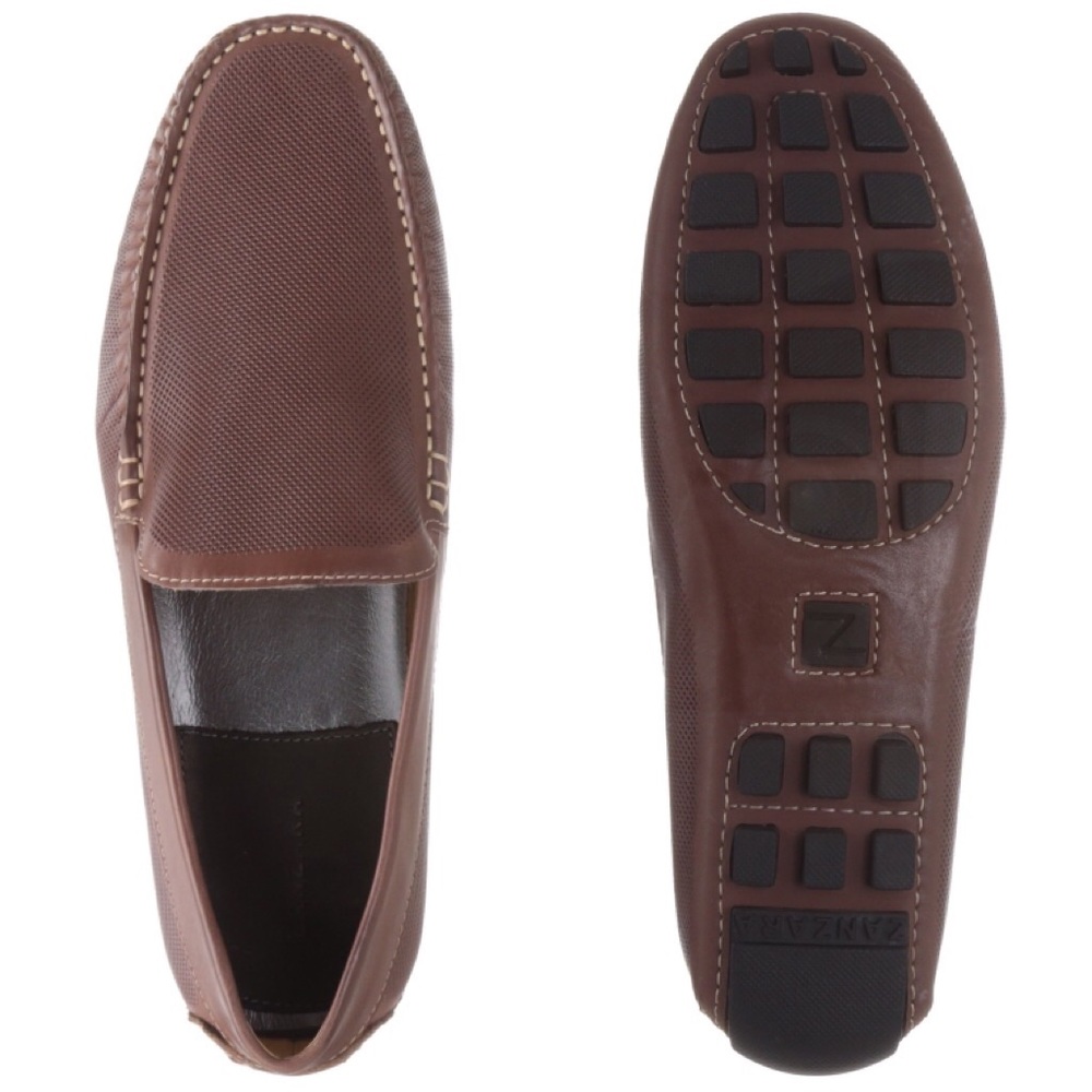 NWT Zanzara Loafers Venetian Driving Shoe Brown - Picture 7 of 8