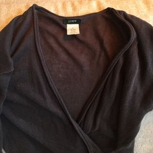 Dark gray ballet wrap top