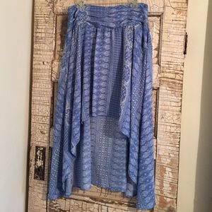 Ariat Blue Paisley High Low Skirt