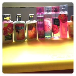 Bath and body works spray and lotions