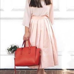 Banana Republic Taffeta Midi Skirt