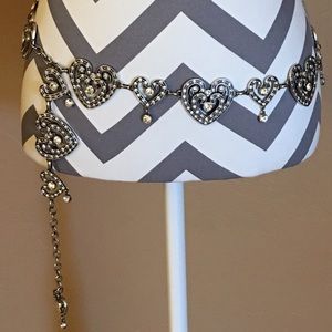 🎁Brighton Justin Crystal Hearts Belt