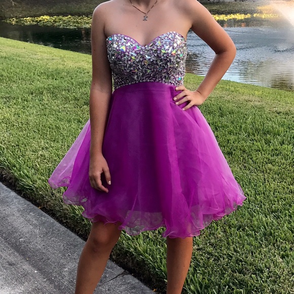 Purple homecoming dress