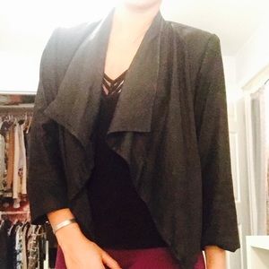 ALICE AND OLIVIA black leather work jacket 💙