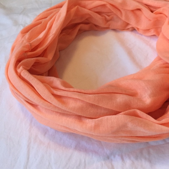 Bright Peach Infinity Scarf