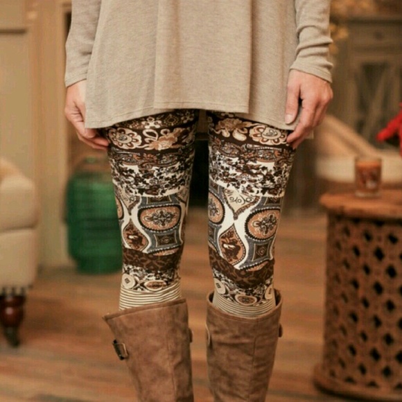 ·Taupe-Brown Leggings·