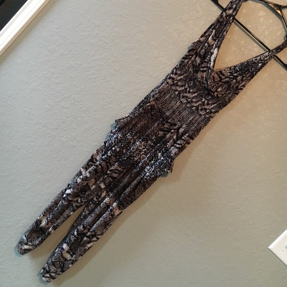 JERA polyester snake print jumpsuit ONE SIZE