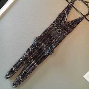 JERA polyester snake print jumpsuit ONE SIZE