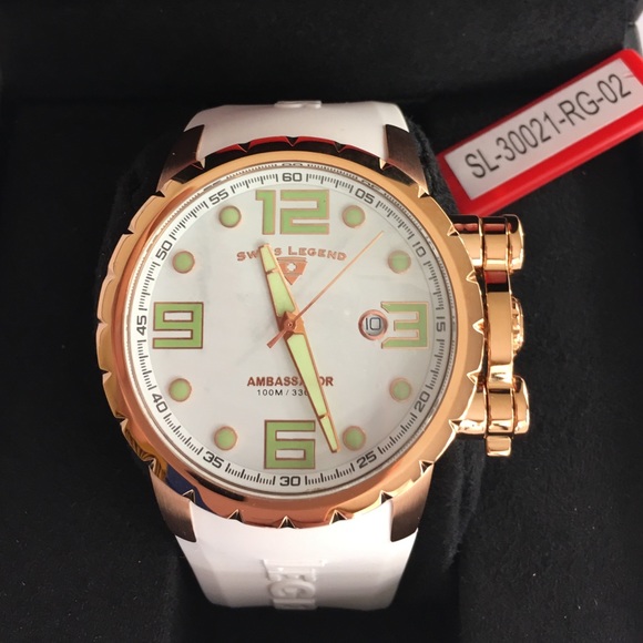 Brand NEW Swiss Legend White Dial Men's Watch