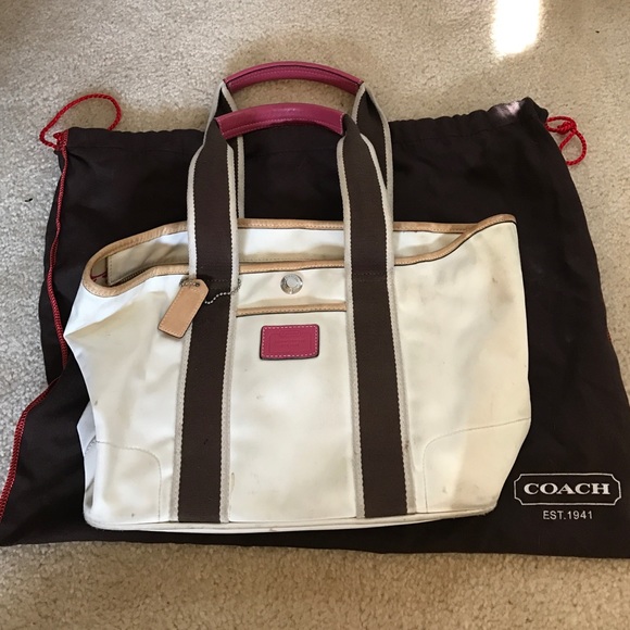 Coach nylon hand bag