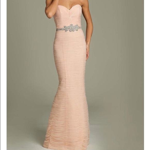 Jovani Blush Gown with beaded waist