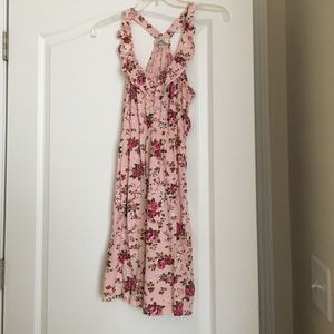 Pink floral sundress