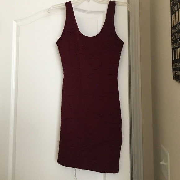 Maroon mini dress