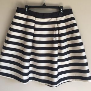 H&M striped pleated skirt
