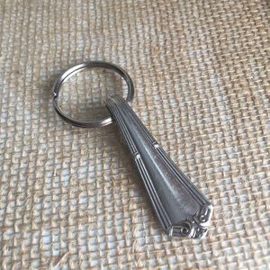 Silver spoon keychain