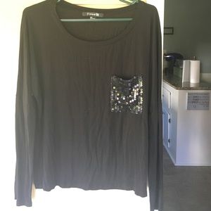 Forever 21 Black 3/4 Sleeve