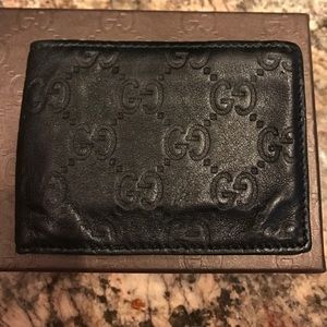 Authentic Gucci Mens Bifold Wallet w Original Box