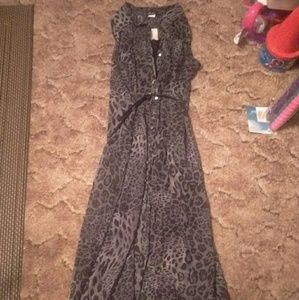 Leopard print tunic/dress style Top