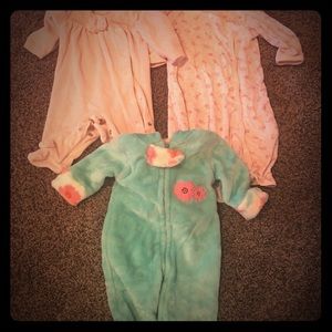 Newborn girls warm pajamas