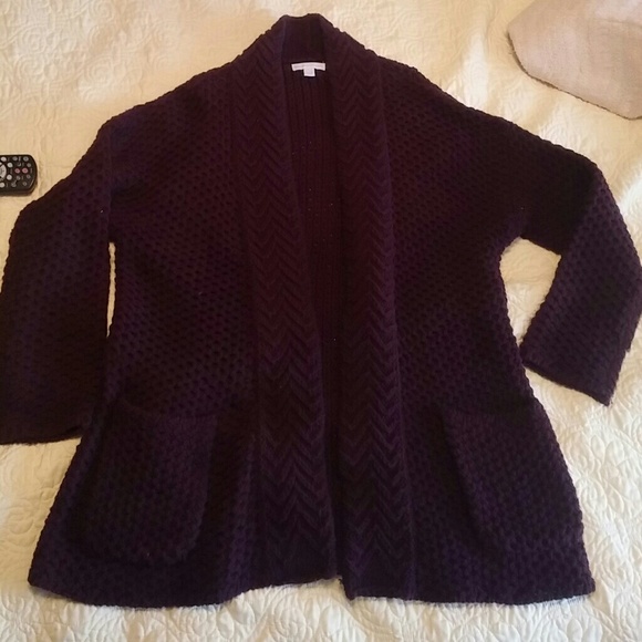 New York and Co long maroon cardigan