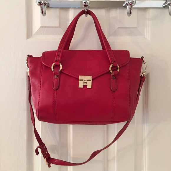 Tommy Hilfiger Handbags - 🛍 Tommy Hilfiger Red Leather Satchel Bag