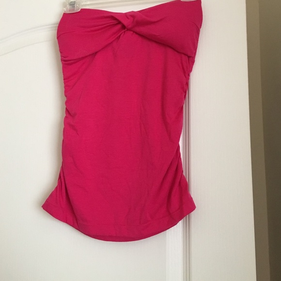 Pink strapless tank