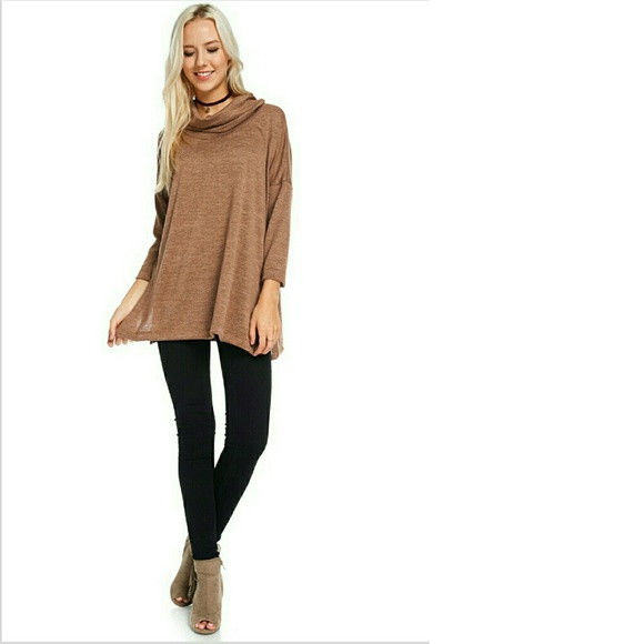 Cowl Neck Tunic Top - Picture 3 of 5