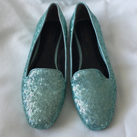 Pour la Victoire Sequence Turquoise Flat Shoes - Picture 1 of 4