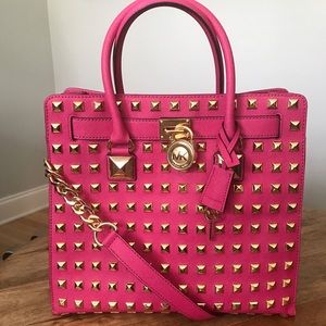 Michael Kors *Pink* Studded Hamilton Tote Purse