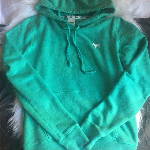 Pink Victoria's Secret Teal Sweatshirt