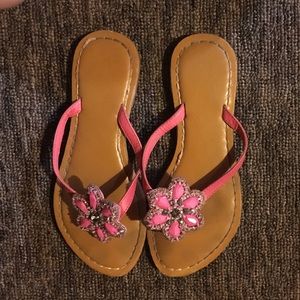 Size 6 jeweled flip flops