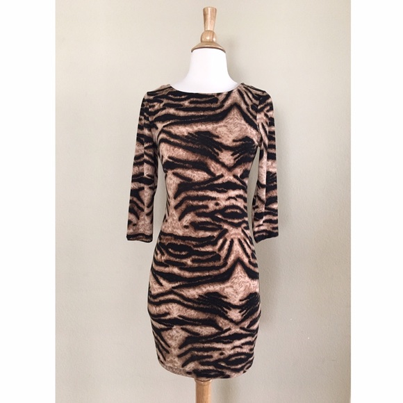Tiger Print Bodycon Dress