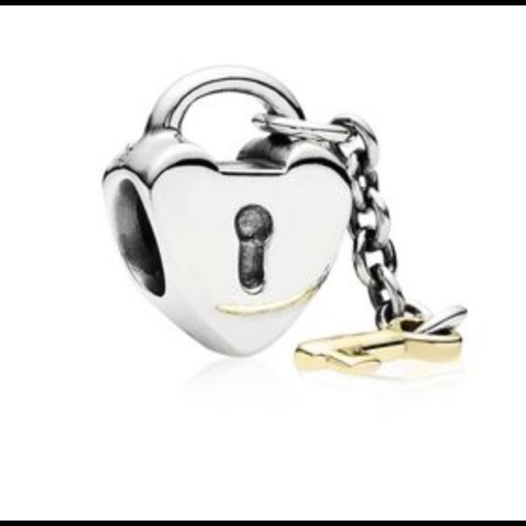 Heart with dangling Gold key