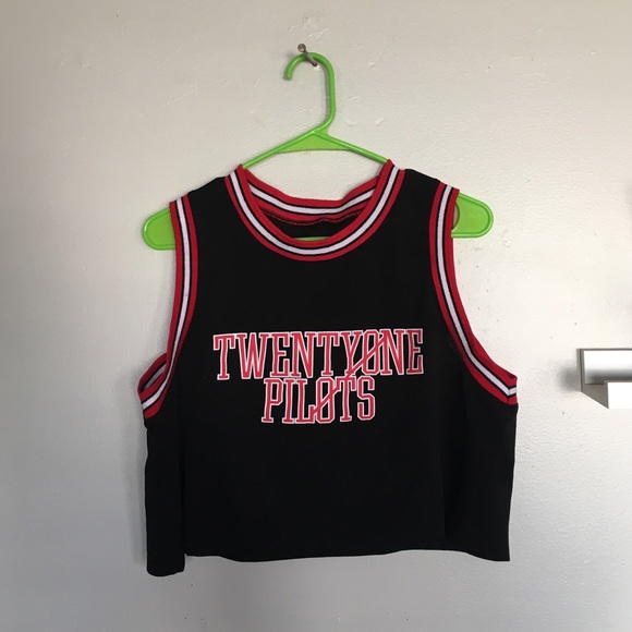 ⭐️TWENTY ONE PILOTS⭐️ Jersey Crop Top
