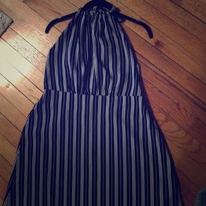Striped halter top dress