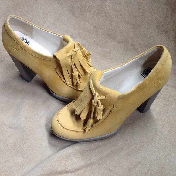 LaCoste honey colored heels size 8