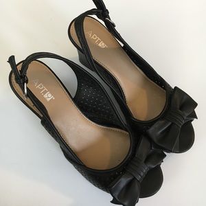 Apt 9 Black Wedge Shoes
