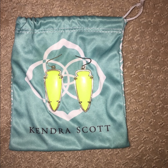 Neon Yellow Kendra Scott earrings