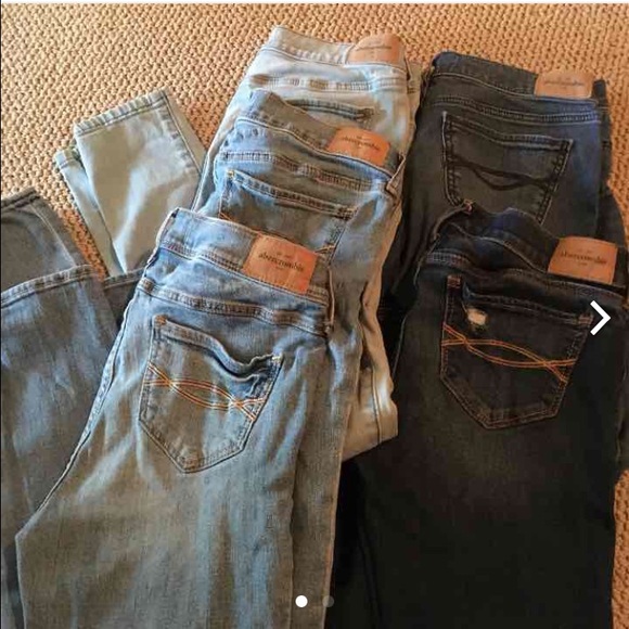 Lot of 5 Abercrombie jeans youth 16