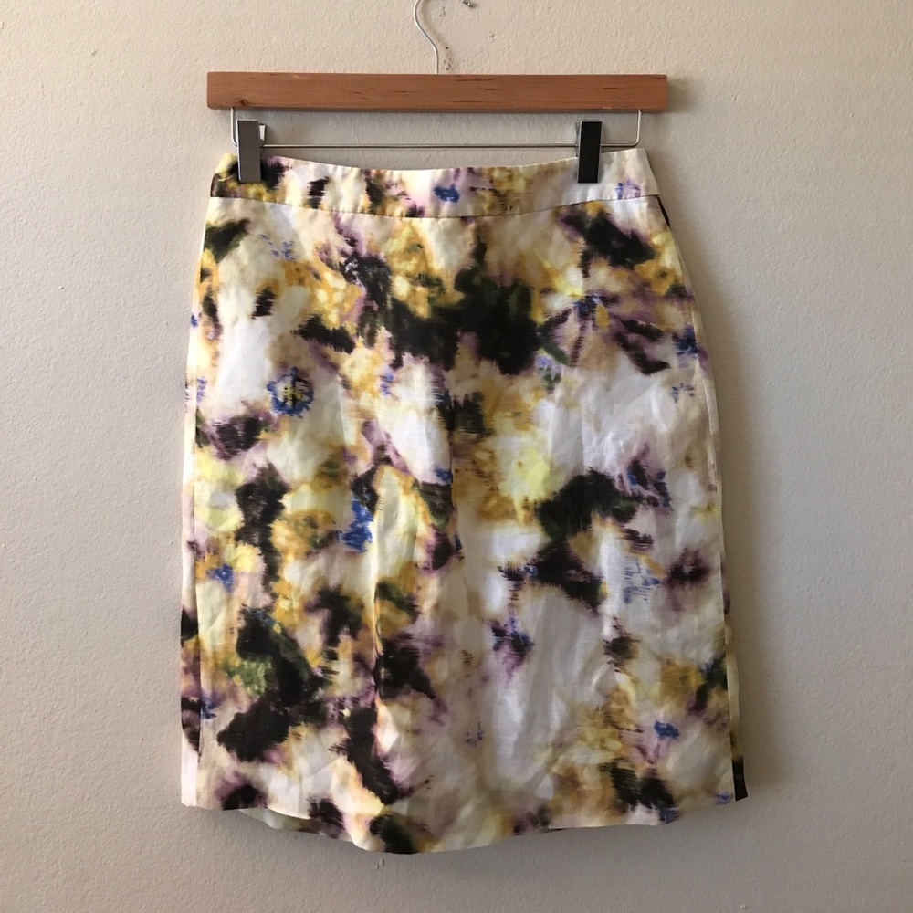 J Crew Linen Pencil Skirt