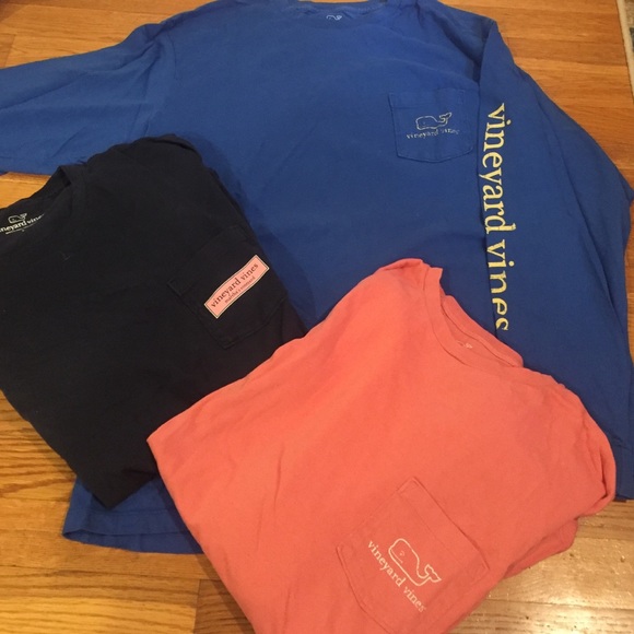 3 for 1! Men's L long sleeve vineyard vine tees - Picture 1 of 2