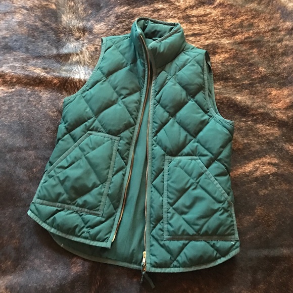 J. Crew XS dark green vest