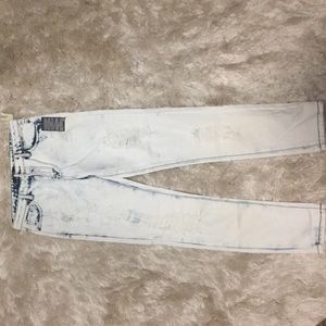 Bleached ripped jeans