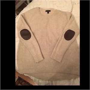 J.Crew leather elbow patch sweater